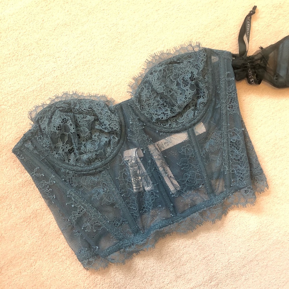 Victoria's Secret Blue Lace Bustier